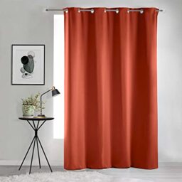 Douceur d'Intérieur Eyelet Curtains Orange 135 x 280 cm