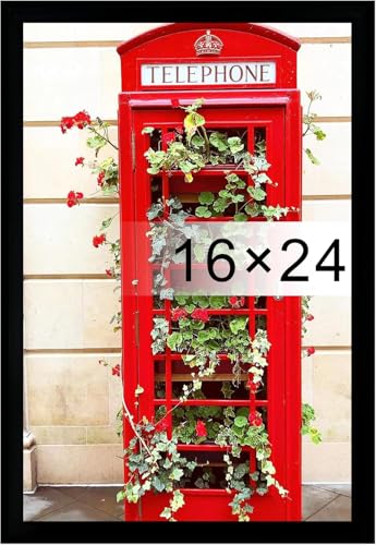 SESEAT 16x24 Frame Black, Display Pictures 16x24 without Mat, Photo Frames Wall Gallery, 1 Pack