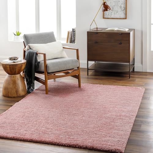 Livabliss Shaggy Rug - Modern Berber Rugs Living Room, Large 200x275 cm, Soft Shaggy Rugs for Bedroom - Neutral Boho Fluffy Rug, Easy Care Plush Thick Pile - Pink