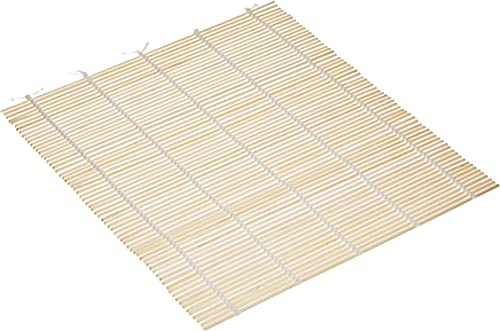 JADE TEMPLE 17602 Sushi Bamboo Mat, Bamboo, Brown, 27.5 x 1 x 9 cm