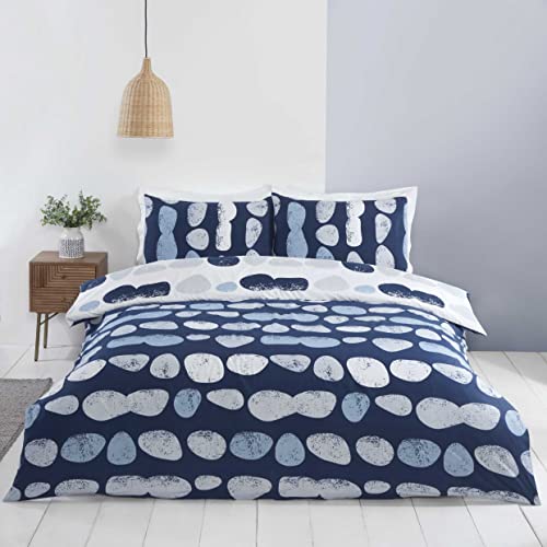 Rapport Home Truro Mircrofibre Double size Reversible Duvet Cover Set Blue