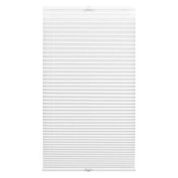 GARDINIA Pleated Concept Thermal Darkening, Opaque Folding Blind, All Mounting Parts Included, Pleated Blind Tensioned with Two Operating Rails, White, 75 x 130 cm