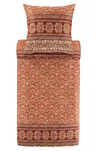 Bassetti Torcello Satin Bed Linen Set Amaranto R1 Size 155 x 220 + 80 x 80 cm