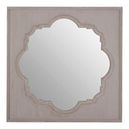 Premier Housewares Fossil grey/Antique Taupe Wall Mirror For Bedroom/Hallway/Living Room Luxurious and Antiquated Look w95 x d3 x h95 cm