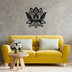 3D Lotus Mandala Metal Wall Art, Lotus Flower Wall Decor, Wall