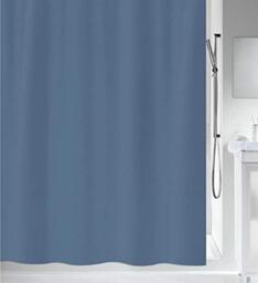 Spirella Primo Collection, Textile Shower Curtain, 120 x 200, 100% Polyester, Blue