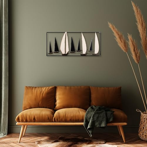 Hand-Painted Decorative Metal Wall Accessory, 40 x 91 x 5 cm, 100% Metal, Unique Colour Variations, Perfect for Home Decor & Art Lovers