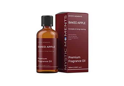 Mystic Moments - Baked Apple Fragrance Oil - 100ml - Baked Apple notes create a warm spiced apple scent for candles, soaps, wax melts and diffusers.
