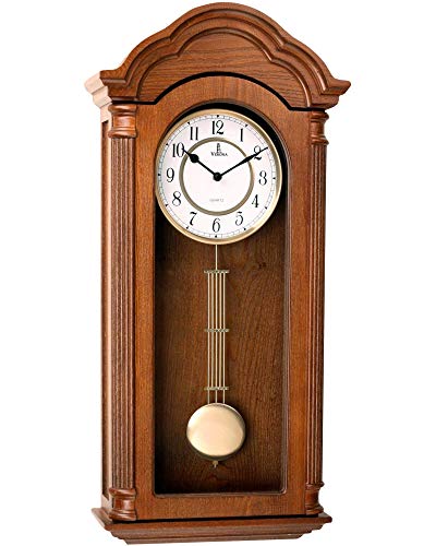 Pendulum Wall Clock Battery Operated Large Hanging Grandfather