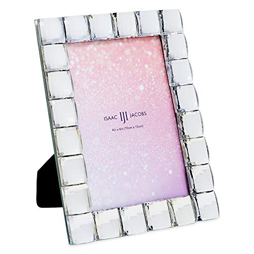 Isaac Jacobs Decorative Sparkling Jewel Picture Frame, Photo Display & Home D??cor (4x6, Clear)