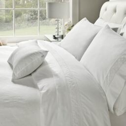 Catherine Lansfield Kelly White Duvet Cover Set 240x220+50x70(2)