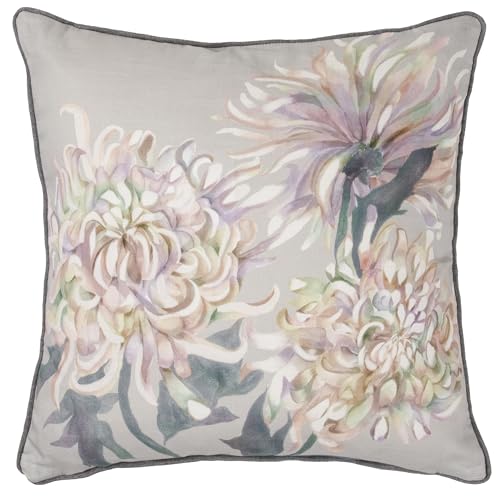 Voyage Maison Belladonna Cushion Cover – Luxury Watercolour Floral Motif Decorative Case (Dove - 50x50cm)