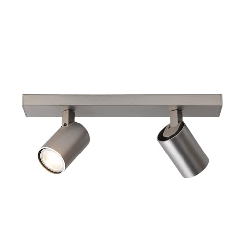 Astro Ascoli Twin Indoor Spotlight (Matt Nickel), GU10 Lamp, Designed in Britain - 1286125-3 Years Guarantee
