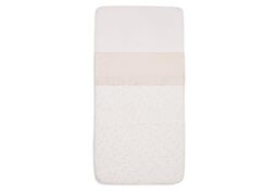 Jollein Bed Sheet Cradle - Ruffle Ivory - 75 x 100 cm - For Baby Cradle - 100% Cotton - Oeko-Tex Certified - Linen Look - with Ruffles - Ivory