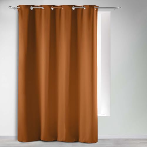 Douceur d'Intérieur, Blackout Curtain with Eyelets 135 x 280 cm Camel
