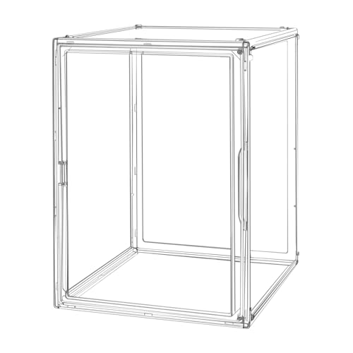 "BOHOIDEE Extra Large 19.7""X14.6""X11.6"" Acrylic Display Case with 1 Division Board, Clear Organizer Box Plastic Holder with Magnetic Door for Handbags, Purses, Boots, Figures, Book"
