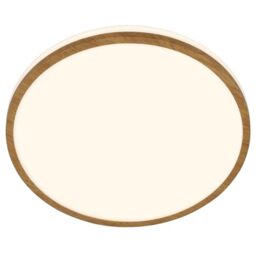 BRILONER - LED Bath Ceiling Light with Warm White Light Colour, Splash Water Protection, 12W, 1200Lm, Bathroom Light, Lamp for Kitchen, IP44 Ceiling Light, Wet Room Light, 28 X 7 cm, White-Wood