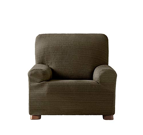 Eysa Aquiles Elastic Sofa Cover 1-Seat, Polyester-Cotton, brown, 37 x 29 x 5 cm