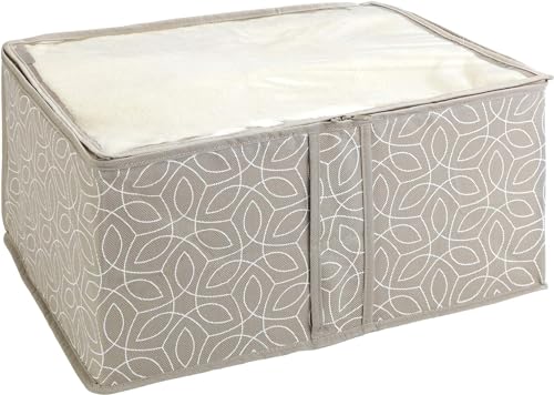 Avilia Storage Box - Drawer Organizer with Window, Polypropylene, 30 x 20 x 40 cm, Taupe