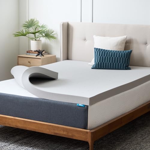LUCID 3 Inch Bamboo Charcoal Memory Foam Mattress Topper - Full