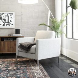 DHP Fabry Chair Grey Linen
