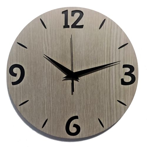 Instant Karma Clocks - Modern Wall Clock in Light Wood – Geometric Design – Minimal Décor – Unique Handmade Gift Idea Silent Non-Ticking Quartz