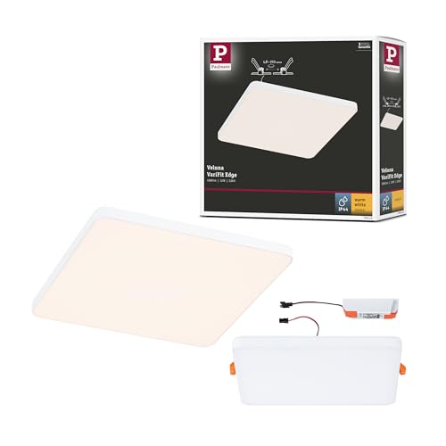 Paulmann 79943 LED recessed panels Veluna VariFit Edge 160x160mm angular Warm white White Plastic lighting system 3000 K
