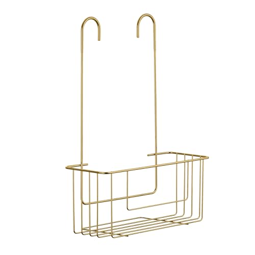 TATAY Shower Caddy Stainless Steel Material Corrosion Resistant - Shower Caddy Bathroom - Dimensions 28x12,5x39 cm - No-Drill Installation - Humidity Resistant - Easy to Clean, Gold