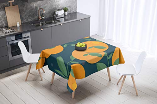 Bonamaison, Mildew, Quick Dry, Stain Resistant, Machine Washable, 100% Polyester Table Cloth (140cm x 140cm) - Designed and Made in Turkey