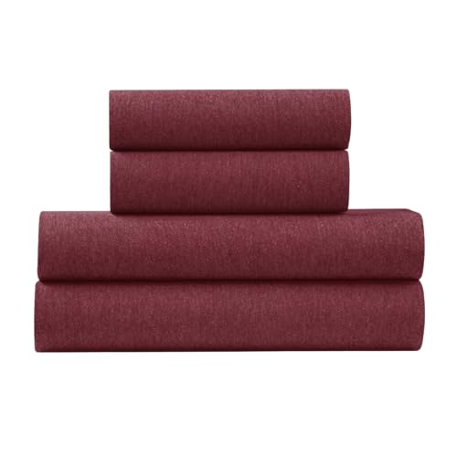 U.S. POLO ASSN. All Season, Soft and Cozy T-Shirt Material, 4 Piece 100% Cotton Jersey Bedding Sheet Set