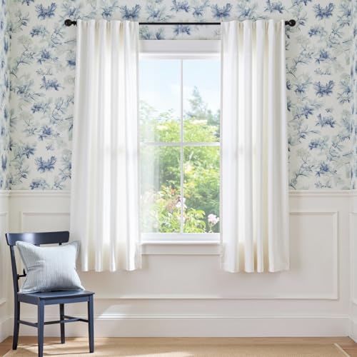 Lazzzy White Velvet Curtains 72 Inch Length for Living Room Bedroom Light Filtering Thermal Insulate Window Drapes Super Soft Luxury Curtains Back Tab 2 Panels