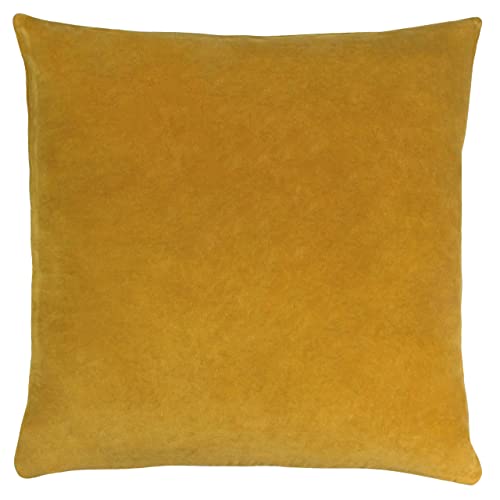 furn. Solo Polyester Filled Cushion, Cotton, Ochre