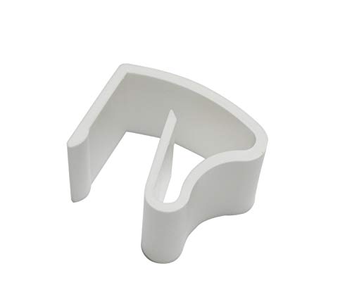 GARDINIA 6 x Universal Aluminium Blind Clamp Brackets Clamp Supports Mounting No Screws Drilling Plastic White