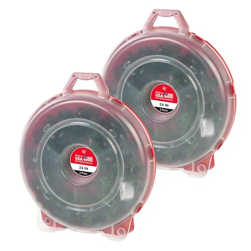 "IRIS USA, Inc. 24"" Wreath Box, Red, 0"