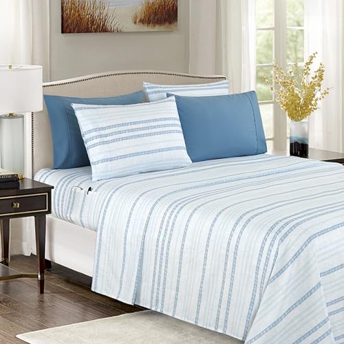 Elegant Comfort Softest and Coziest 6-Piece Sheet Set - 1500 Premium Hotel Quality Microfiber - Deep Pocket, Wrinkle Resistant 6-Piece Floral Bed Sheet Set, King, Traci Aqua