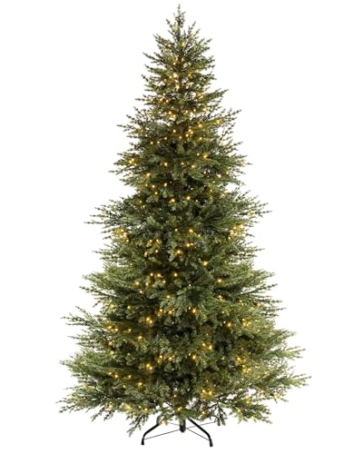 WeRChristmas Pre-lit Traditional Fir Multi-Function Christmas Tree, 600 Chasing Warm LED, Colour, 8 feet/2.4m