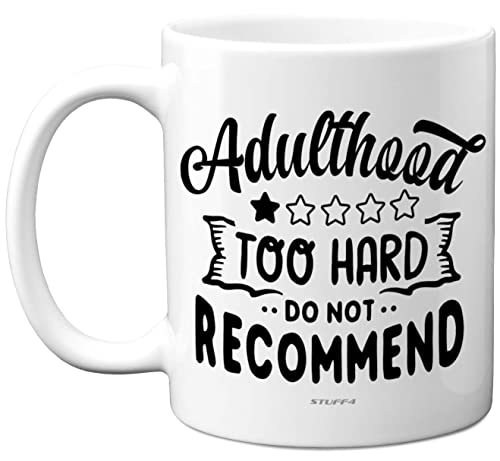 Novelty 11oz Ceramic Dishwasher Safe Mugs, Mugs Gift for Women and Men, Dad - Adulthood Review, Novelty 11oz Ceramic Dishwasher Safe Mugs, Mugs Gift for Women and Men, Dad Birthday Gifts, Mum Christmas