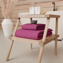PETTI Artigiani Italiani - 100% Cotton Terry Bath Towels, 2+2 Towel Set, 4 Pieces 2 Face Towels and 2 Hand Towels, Fuchsia Towels