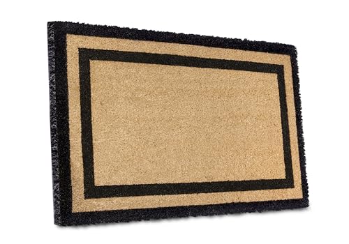Villeroy & Boch 1856 Coconut Doormat for Indoor and Protected Outdoor Use - Non-Slip Dirt Trapper Mat Natural, Coconut Mat Outdoor Frame, Weatherproof for Hallway, Patio, Entrance Area - 50 x 80 cm