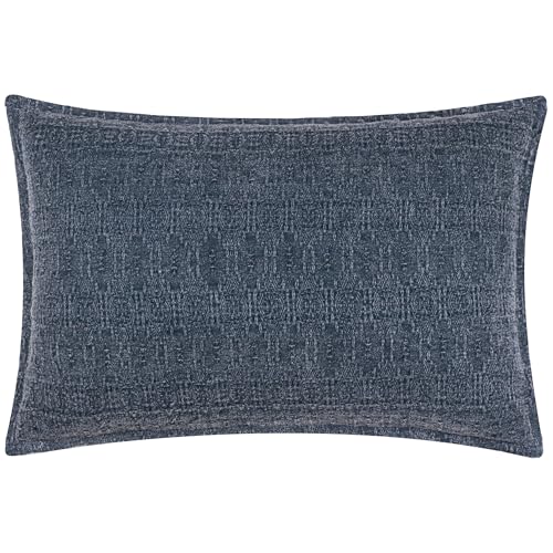 Yard Ramas Jacquard Polyester Filled Cushion (Indigo, 40 x 60 cm)
