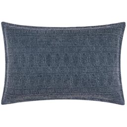Yard Ramas Jacquard Polyester Filled Cushion (Indigo, 40 x 60 cm)