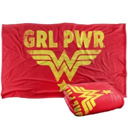 LOGOVISION Wonder Woman Girl Power Yellow Silky Touch Super Soft Throw Blanket 91 x 147 Cm