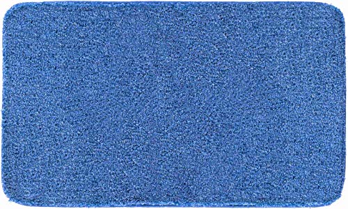 Grund Bath Mat 27 mm, Ultra Soft and Absorbent, Anti Slip, 5 Years Warranty, MELANGE, Bath Mat 80x140 cm, Denim