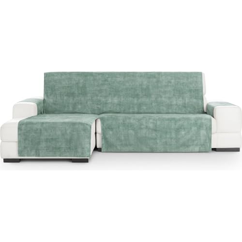 ECOMMERC3 Universal and Versatile Extra Left Chaiselong Sofa Cover - Aquamarine Colour Protector Easy to Install for Back, Seat and Arms