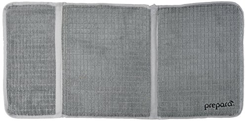 Prepara Deluxe Drydock/Foldable Dish and Glass Drying Mat, Grey