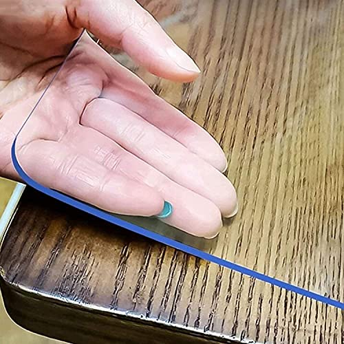 LovePads Clear Table Cover Protector 36 x 54 Inch, 1.5mm Thick Plastic Table Cover, Table Protector for Dining Room Table, Waterproof Vinyl Tablecloth Table Pad Mat for Kitchen, Dresser, Writing Desk