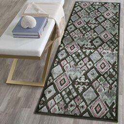 Safavieh Transitional Indoor Woven Rectangle Area Rug, Paradise Collection, PAR114, in Charcoal / Multi, 74 X 229 cm for Living Room, Bedroom or Any Indoor Space