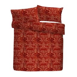 Laurence Llewelyn-Bowen Duvet Cover Set, 100% Polyester, Double 200x200cm, Spice, Velvet, Damask Jacquard Pattern, with 2 Pillowcases