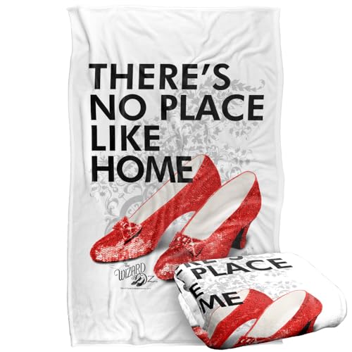 "LOGOVISION Kids The Wizard of Oz No Place Like Home Ruby Slippers Silky Touch Super Soft Throw Blanket 36""x58"""