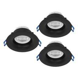 Eglo Set of 3 recessed spotlights Salabate, Ø 8.8 cm